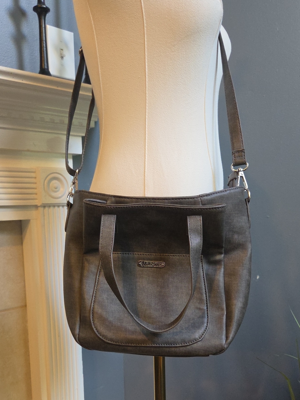 Mollie & Co. Gray Crossbody Tote - Versatile Women’s Shoulder Bag
